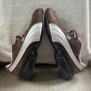 Puma Turin Women’s Size 10 Suede/Leather Sneakers Color Brown/White/Light Pink